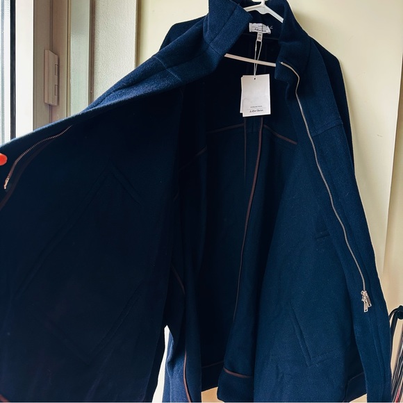 NWT & Other Stories Wool Blend Workwear Cape Coat in Navy Blue - Size XS/S - Picture 8 of 12